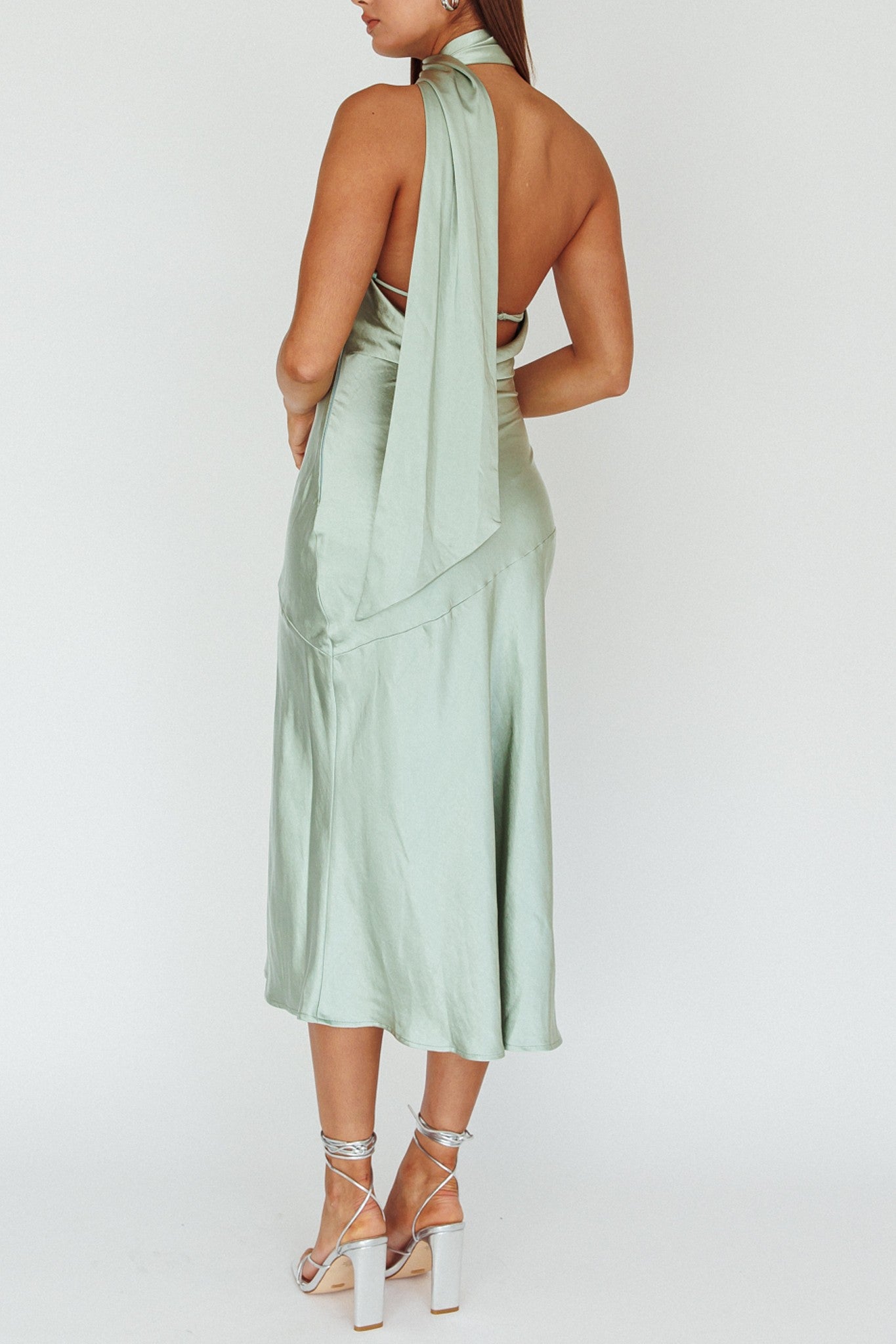 Alisson Cowl Back Neck tie midi