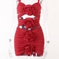 Red Rose Dress set