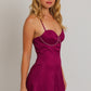 Aubrey Magenta Rhinestone Mini dress