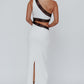 Esme One shoulder Satin Maxi Dress