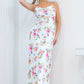 Butterfly Print Satin Maxi dress