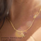 Gold Cursive Initial Necklace