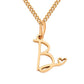 Gold Cursive Initial Necklace