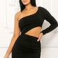 Sonia Black cut out waist Mini Dress
