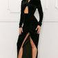Kora Black velvet gown
