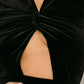 Kora Black velvet gown