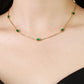 18k gold Emerald Pieces Necklace