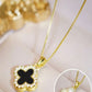 14K Gold plated clover leave necklace