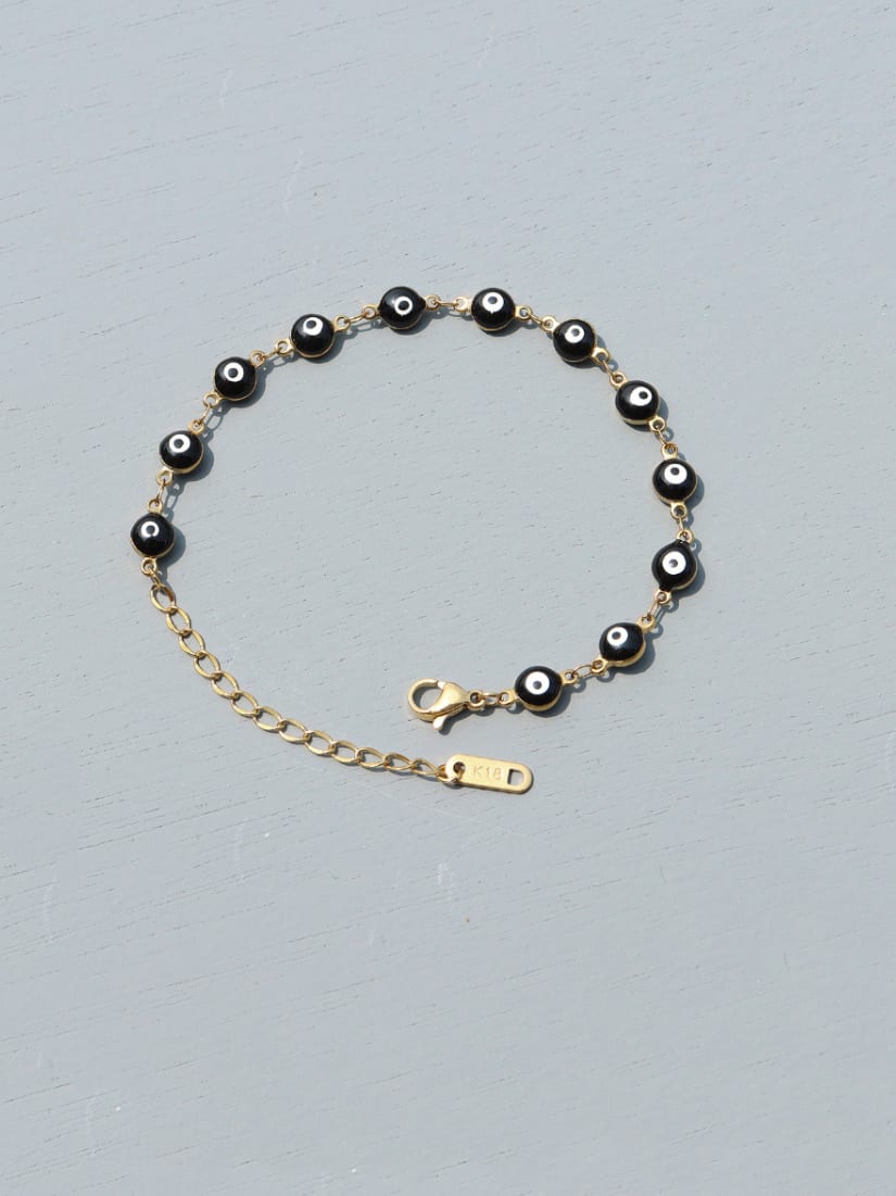 18k gold plated Evil Eye Chain Bracelet