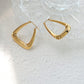 18k gold filled hip hop earrings