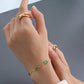 14k Gold Emerald Bracelet