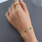 14k Gold Emerald Bracelet