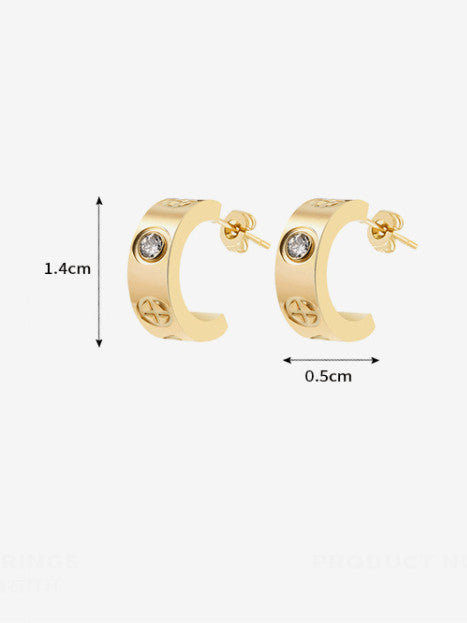 14k gold eternal earring studs