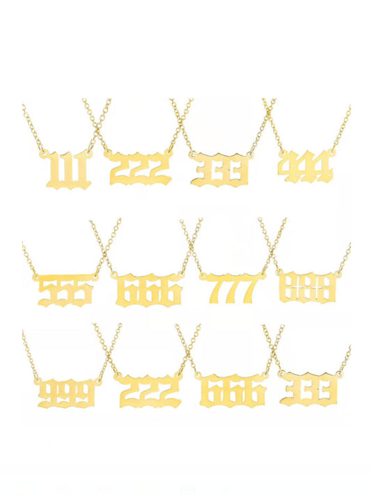 18k gold tripple number