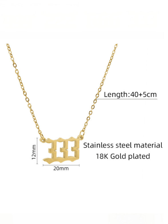 18k gold tripple number