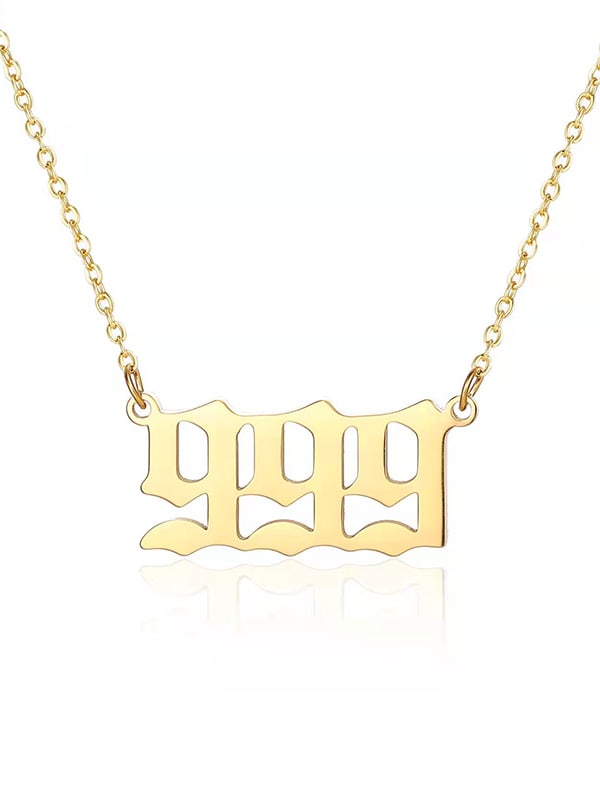 18k gold tripple number