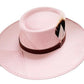 Boho pink fedora