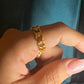 14k gold Plated Rope ring