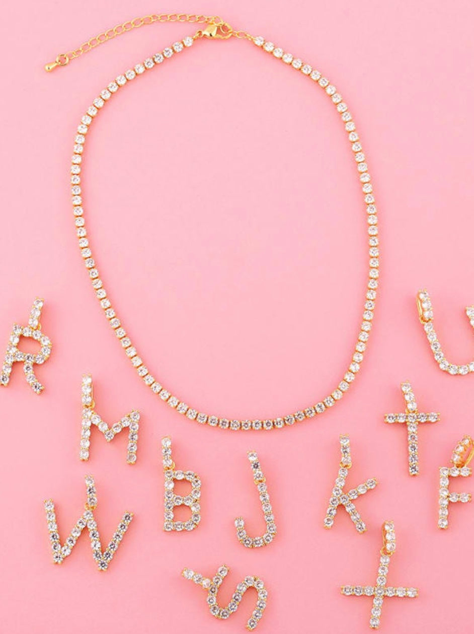 18k Gold Filled Letter pendant Necklace
