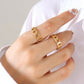 14k gold Plated Rope ring