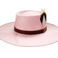Boho pink fedora