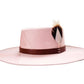 Boho pink fedora
