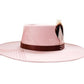 Boho pink fedora