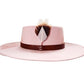 Boho pink fedora