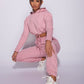 pink jogger set women's,