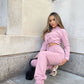victoria secret pink tracksuit set,