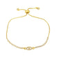 Cubic Zirconia Evil Eye gold bracelet